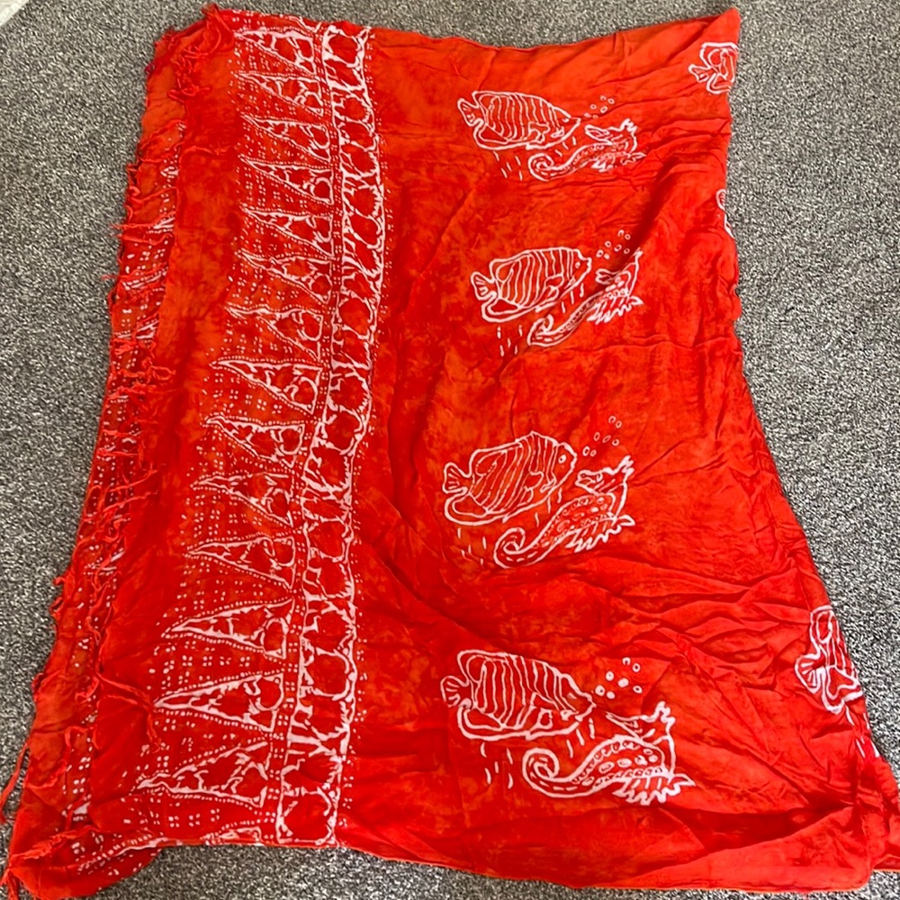 Sarong, orange, super soft